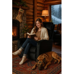 Fotoliu extensibilă din catifea neagră