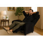 Fotoliu extensibilă din catifea neagră