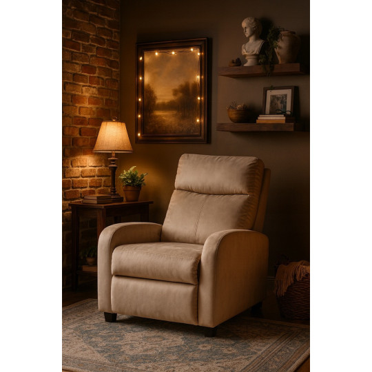 Zamălate bej rozkleanțează fotoliu