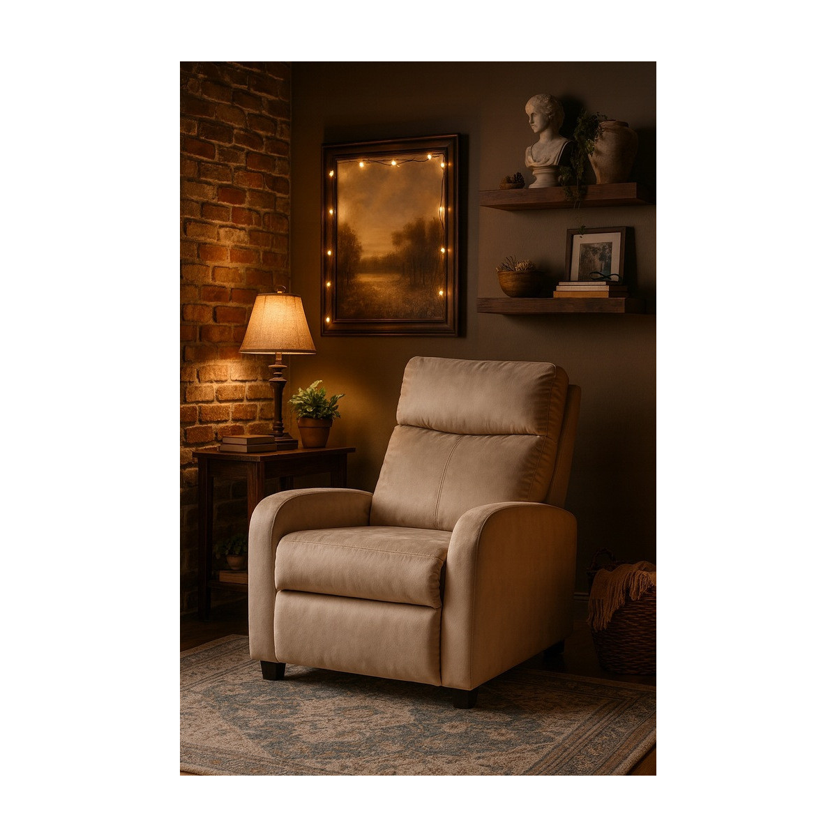 Zamălate bej rozkleanțează fotoliu