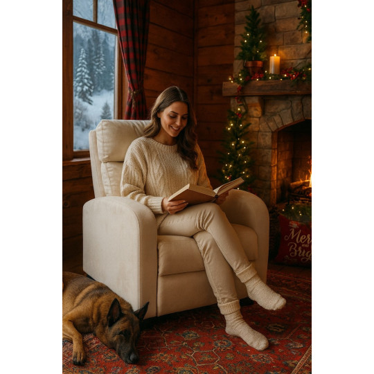 Zamălate bej rozkleanțează fotoliu