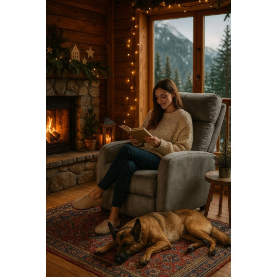 Fotoliu extensibilă de culoare gri - catifea