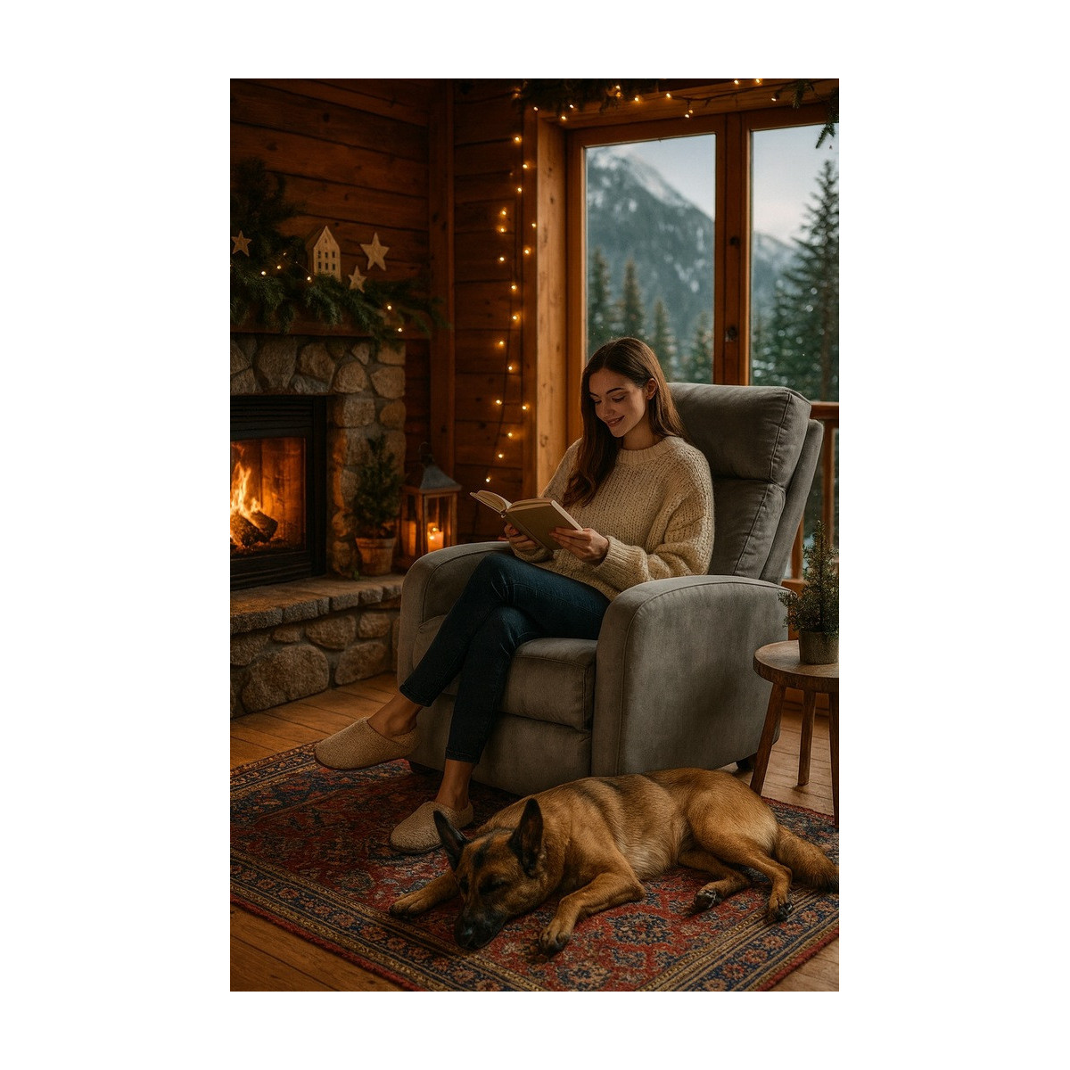 Fotoliu extensibilă de culoare gri - catifea