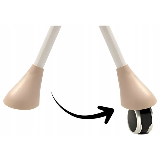 Scaun de masă pentru copii pliabil 4 în 1 cu tavă, bej