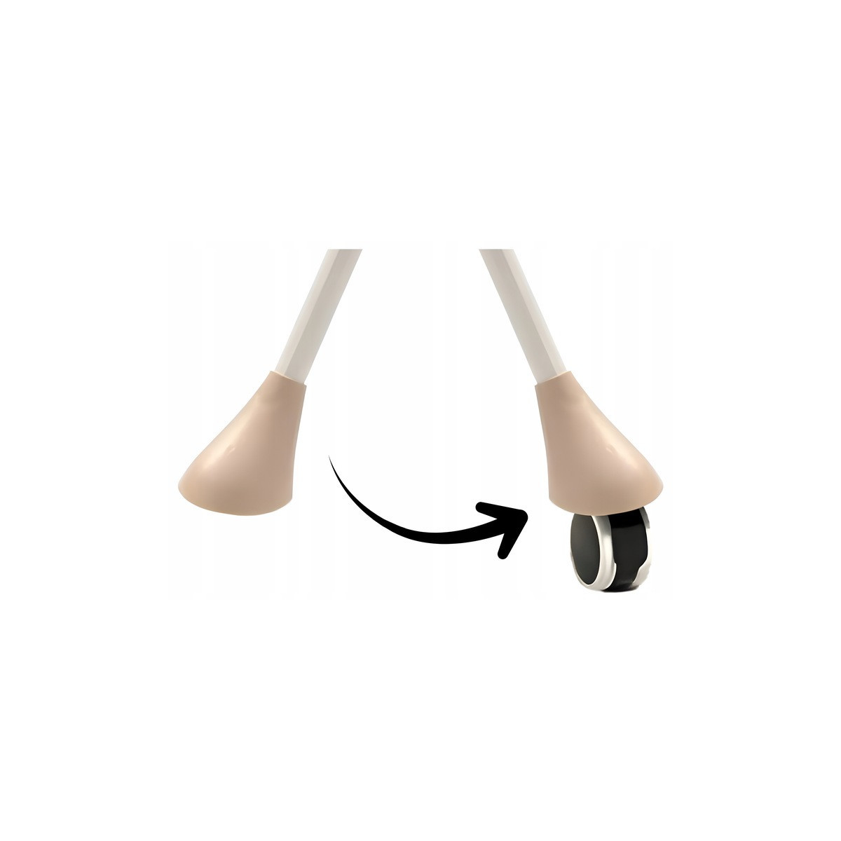 Scaun de masă pentru copii pliabil 4 în 1 cu tavă, bej