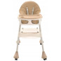 Scaun de masă pentru copii pliabil 4 în 1 cu tavă, bej