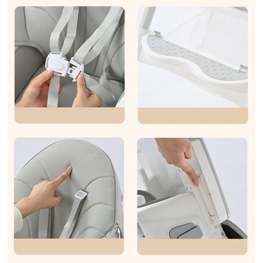 Bancă pliantă roz pentru copii, 4 în 1