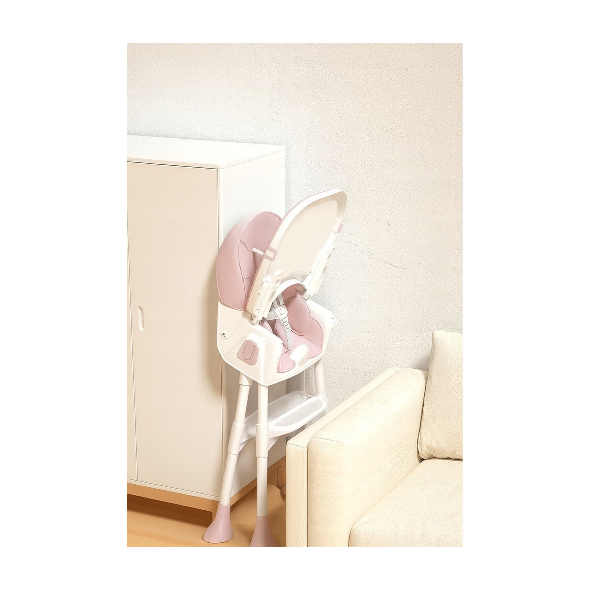 Bancă pliantă roz pentru copii, 4 în 1