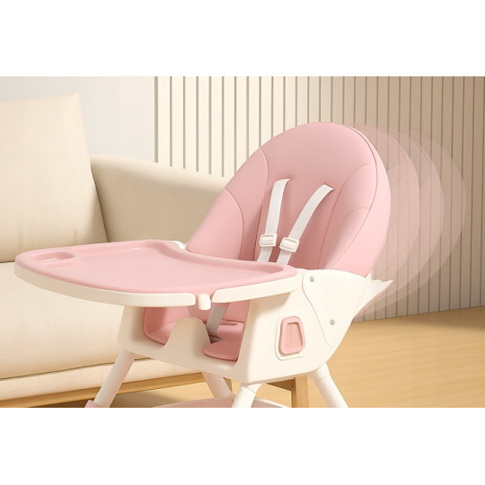 Bancă pliantă roz pentru copii, 4 în 1