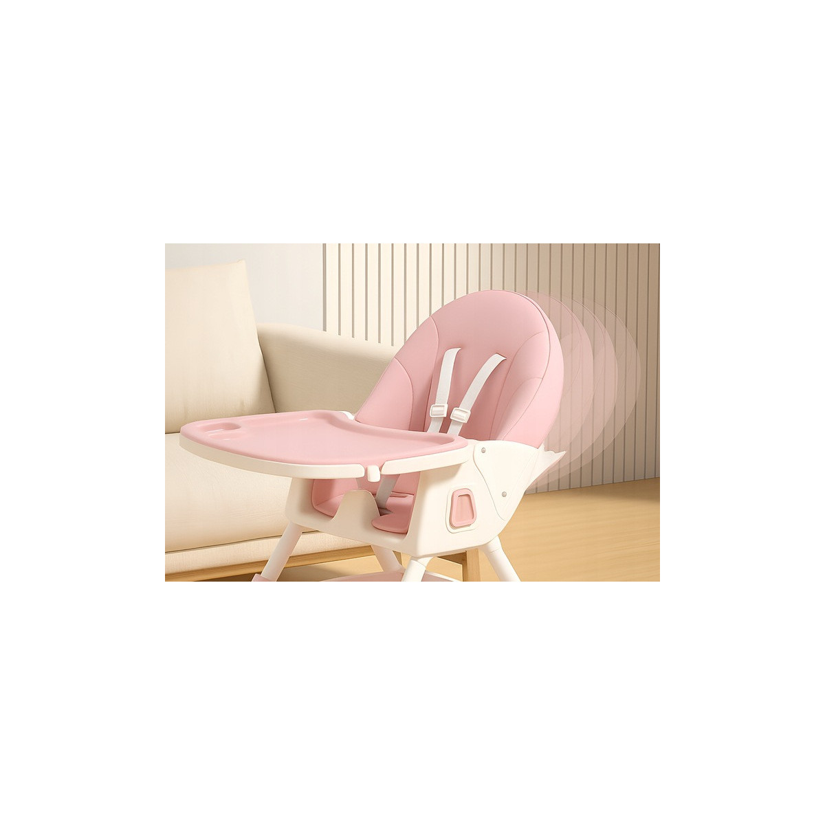 Bancă pliantă roz pentru copii, 4 în 1