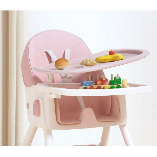 Bancă pliantă roz pentru copii, 4 în 1