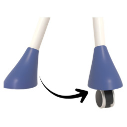 Stolica pentru copii pliabilă pentru hrănire 4 în 1 de culoare albastră