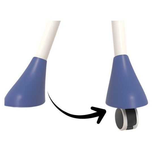 Stolica pentru copii pliabilă pentru hrănire 4 în 1 de culoare albastră