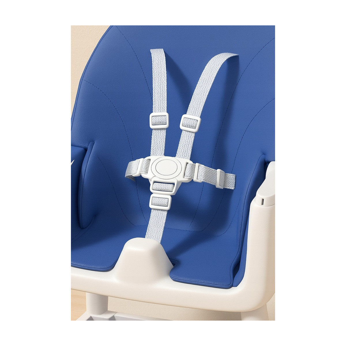 Stolica pentru copii pliabilă pentru hrănire 4 în 1 de culoare albastră