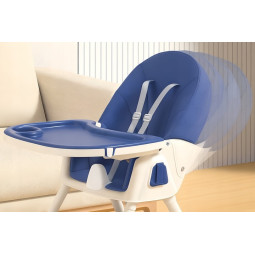 Stolica pentru copii pliabilă pentru hrănire 4 în 1 de culoare albastră