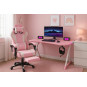Scaun de gaming pentru fete, de culoare roz
