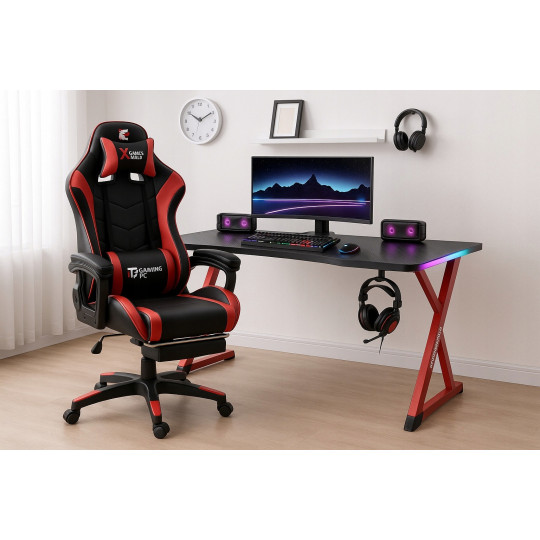 Scaun de jocuri de calitate, de culoare roșie