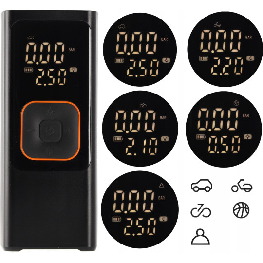 Pompă portabilă cu acumulator - compresor 12V pentru mașină