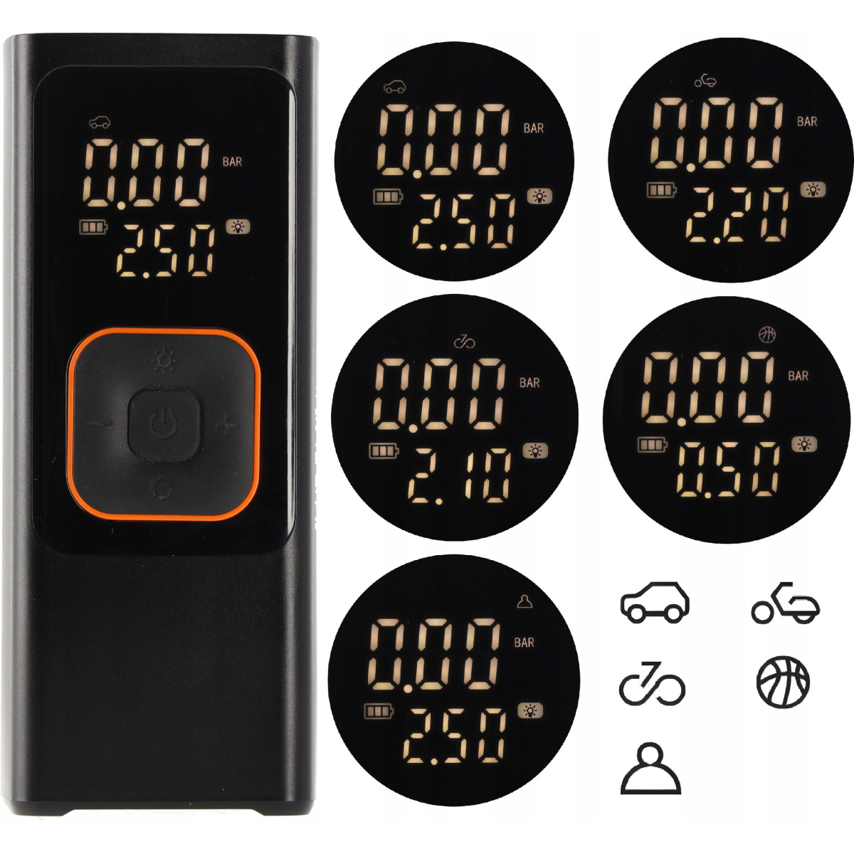 Pompă portabilă cu acumulator - compresor 12V pentru mașină