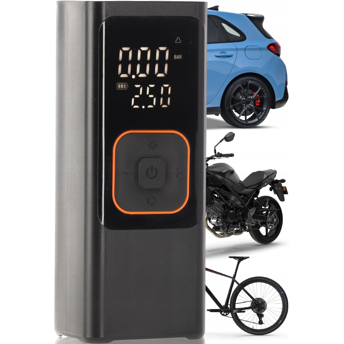 Pompă portabilă cu acumulator - compresor 12V pentru mașină