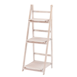 Reghina din lemn natural, cu trei rafturi