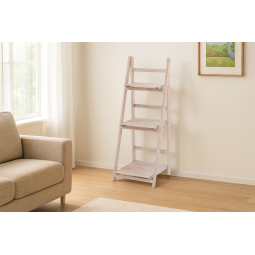 Reghina din lemn natural, cu trei rafturi