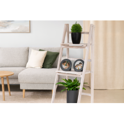 Reghina din lemn natural, cu trei rafturi