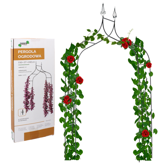 Pergolă de grădină 150 x 37 x 240 CM cu ancorare