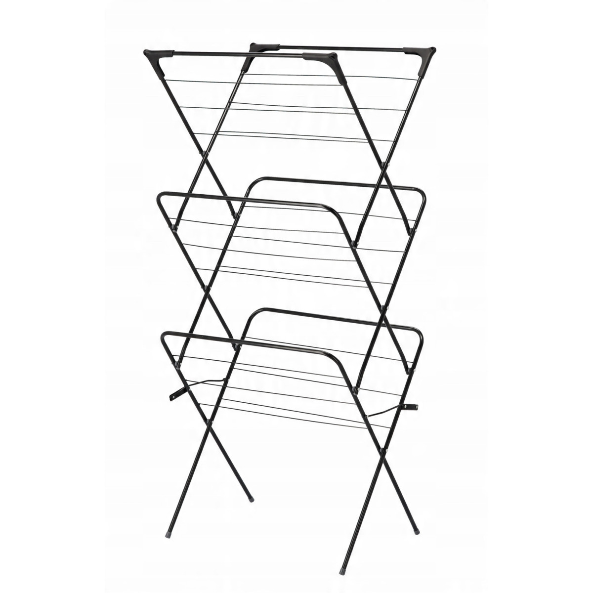 Suport pentru rufe negru 62 x 51 înălțime 136,5 CM