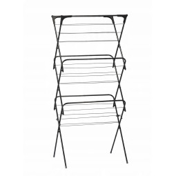 Suport pentru rufe negru 62 x 51 înălțime 136,5 CM