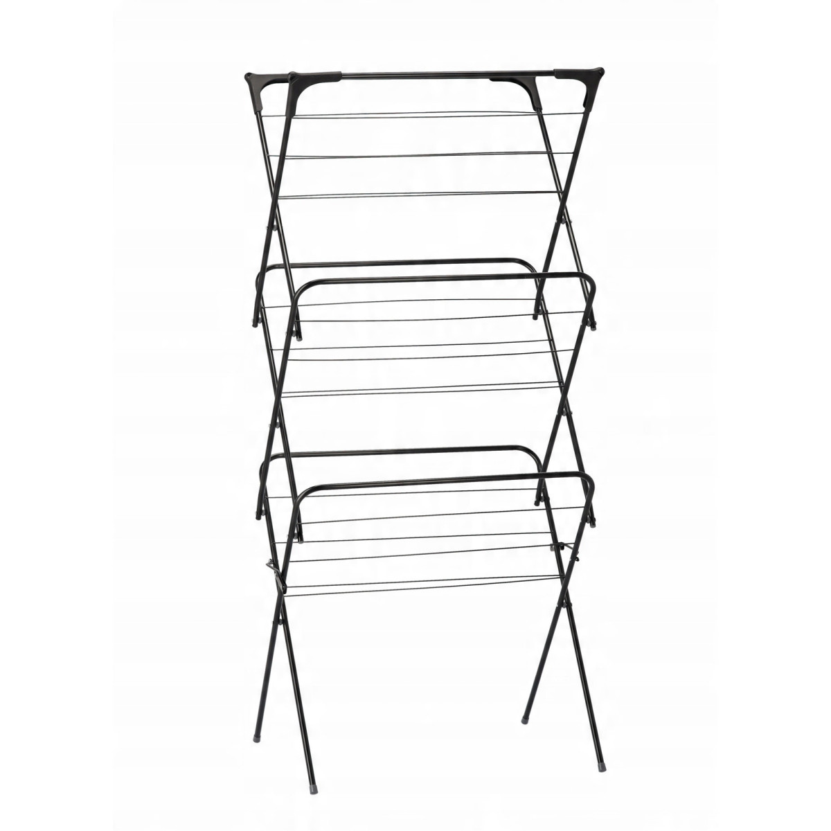 Suport pentru rufe negru 62 x 51 înălțime 136,5 CM