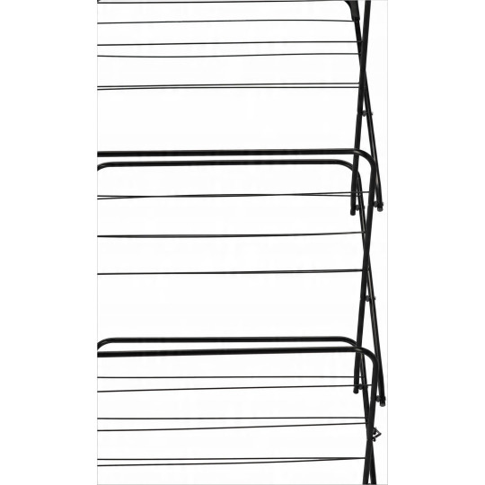 Suport pentru rufe negru 62 x 51 înălțime 136,5 CM