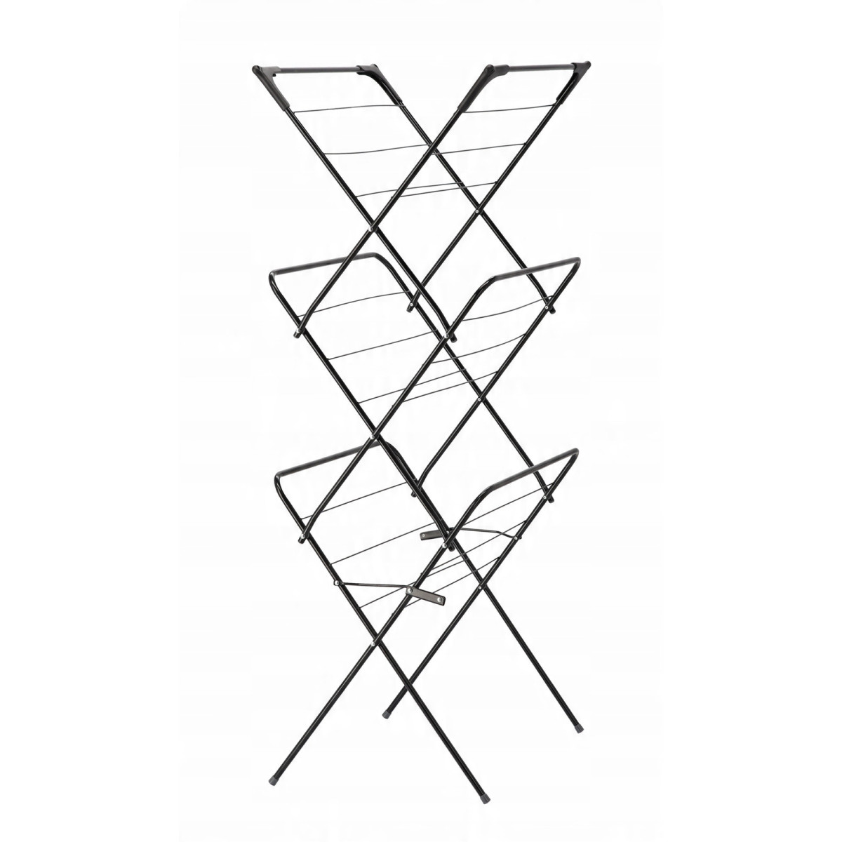 Suport pentru rufe negru 62 x 51 înălțime 136,5 CM