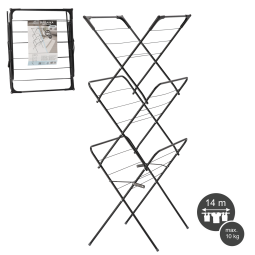 Suport pentru rufe negru 62 x 51 înălțime 136,5 CM