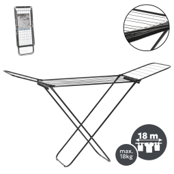 Suport de uscare cu două suporturi pentru șosete 180 x 55 x 102 cm