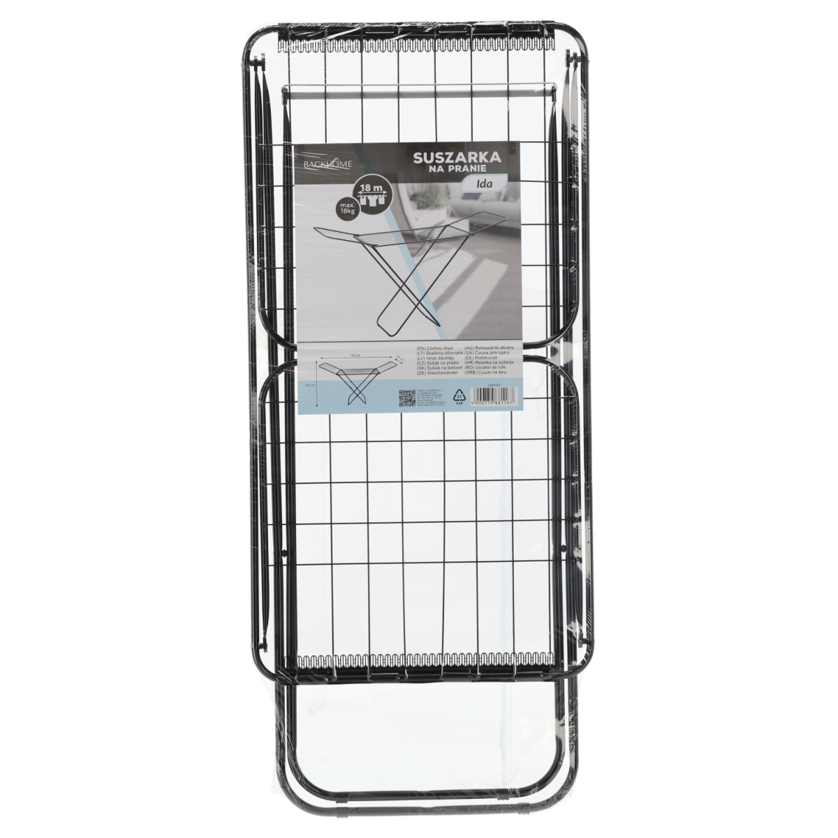 Suport de uscare cu două suporturi pentru șosete 180 x 55 x 102 cm