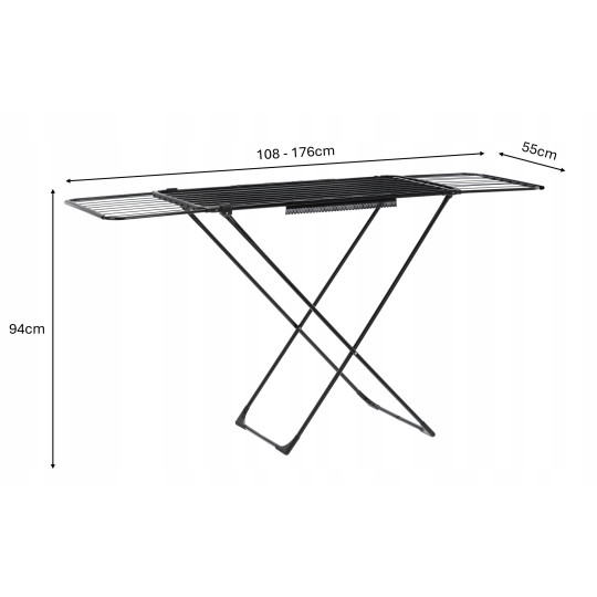 Practică uscător de rufe telescopic