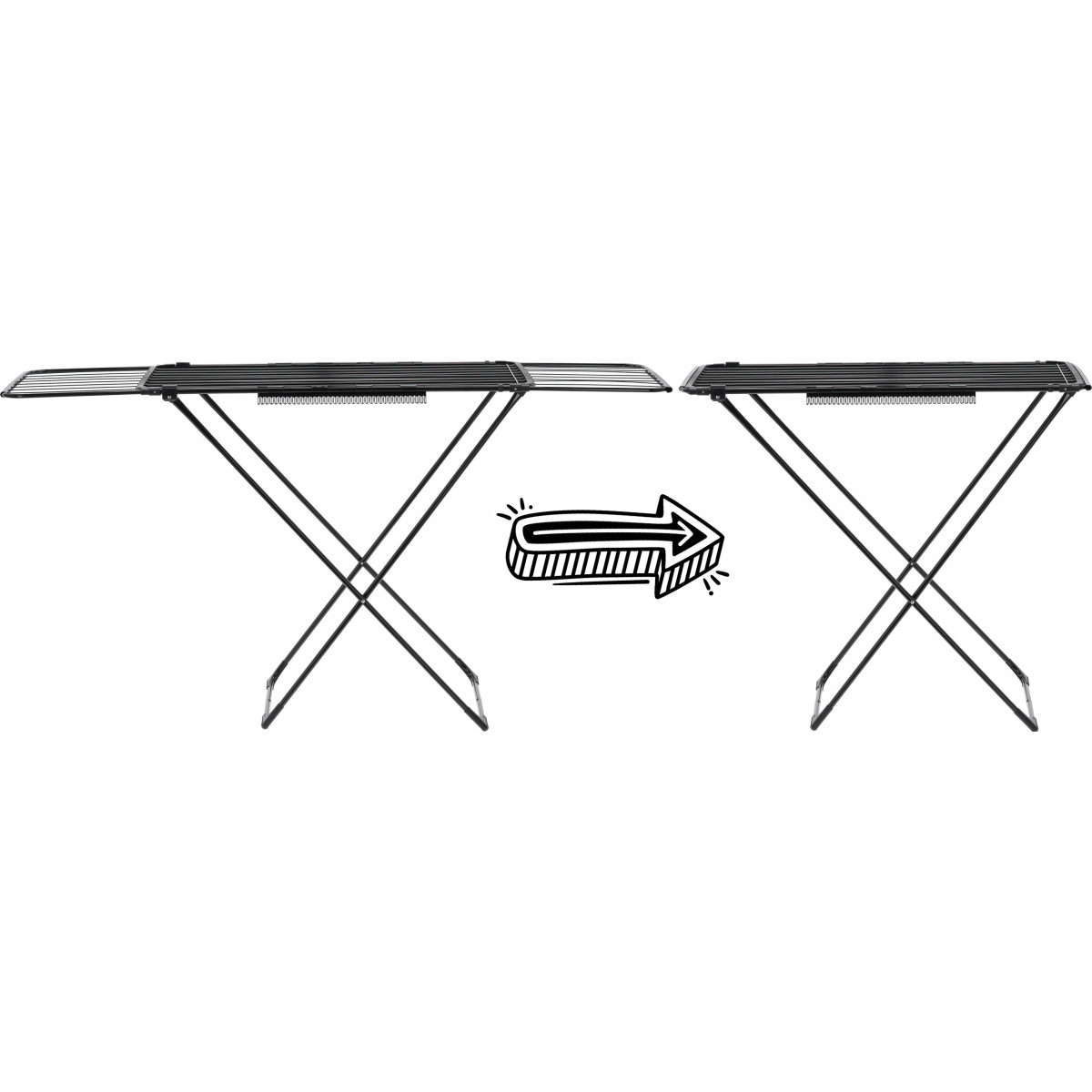 Practică uscător de rufe telescopic