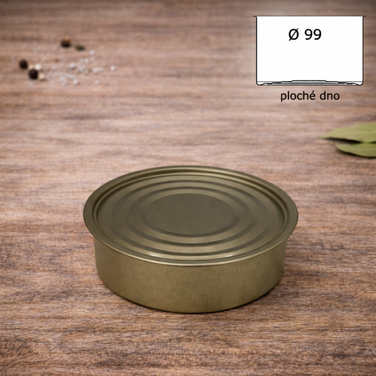 Conservă metalică 99×31 mm–250 g, 250 buc.