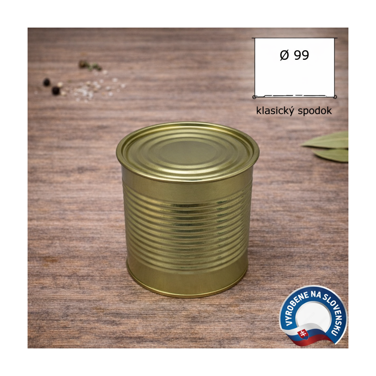 Conservă 99×119 mm–1 kg, 60 bucăți