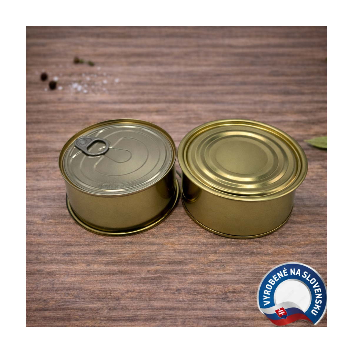 Conservă metalică 99×47 mm–350 g, fund răzuit, 160 buc.