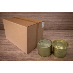 Conservă metalică 99×47 mm–350 g, fund răzuit, 160 buc.