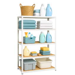 Raft metalic de depozitare RM01 – 5 polițe, 150×75×30 cm, capacitate de încărcare 875 kg