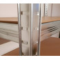 Raft metalic de depozitare RM01 – 5 polițe, 150×75×30 cm, capacitate de încărcare 875 kg