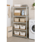 Raft metalic de depozitare RM01 – 5 polițe, 150×75×30 cm, capacitate de încărcare 875 kg