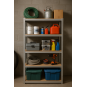 2 bucăți - Raft metalic de depozitare RM01 - 5 polițe, 150×75×30 cm, capacitate de încărcare 875 kg