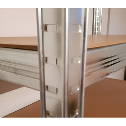 2 bucăți - Raft metalic de depozitare RM01 - 5 polițe, 150×75×30 cm, capacitate de încărcare 875 kg