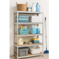 2 bucăți - Raft metalic de depozitare RM01 - 5 polițe, 150×75×30 cm, capacitate de încărcare 875 kg