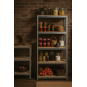 Regal metalic zincat 180×90×40 cm, 5 poli, Capacitate de încărcare 875 kg, Fără șuruburi