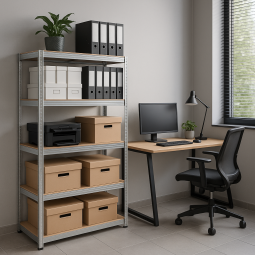 2 bucăți - Raft metalic zincat 180×90×40 cm, 5 polițe, Capacitate de încărcare 875 kg, Fără șuruburi